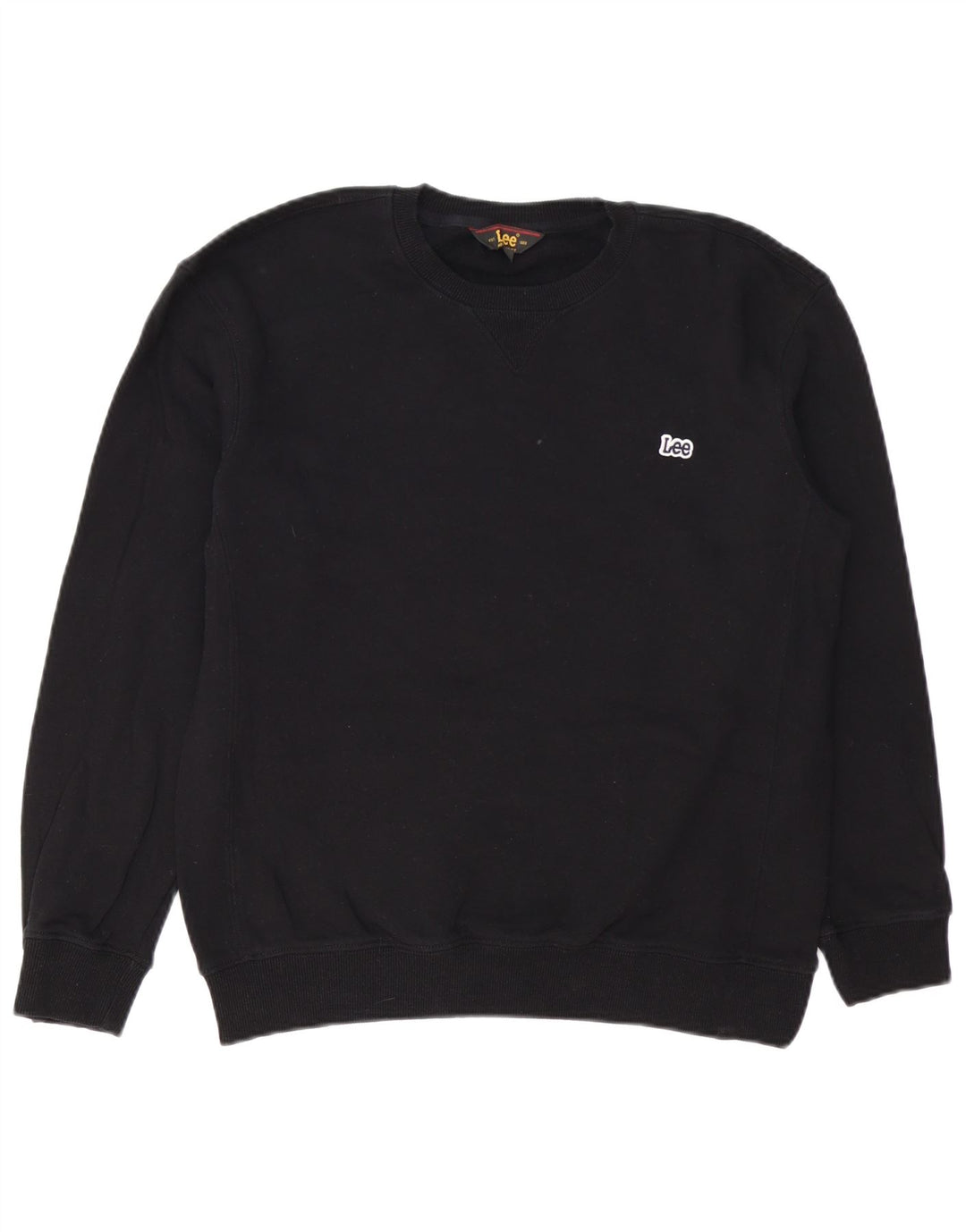 LEE Herren-Sweatshirt mit normaler Passform, Größe S, schwarze Baumwolle