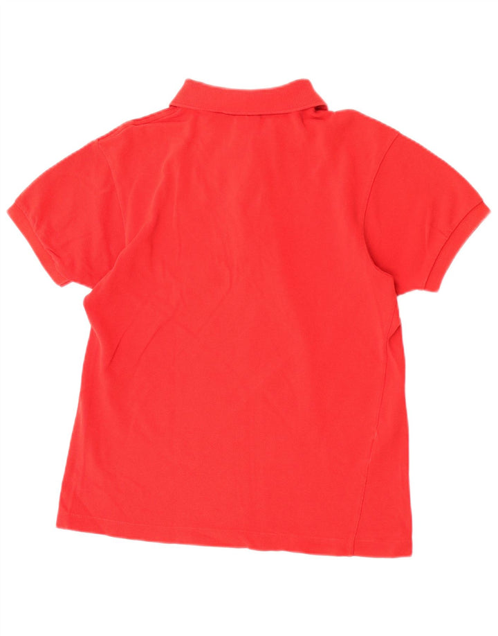 Lacoste Damen Poloshirt Größe 38 Mittelrote Baumwolle
