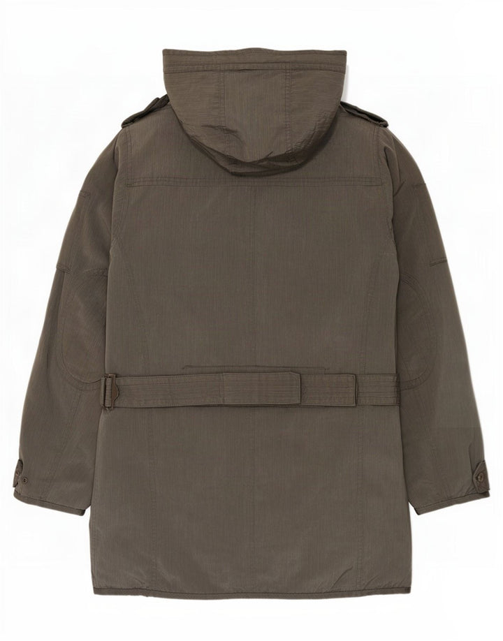Dekker Herren-Militär-Parka mit Kapuze, Größe S, Größe 36, Grau, Polyamid