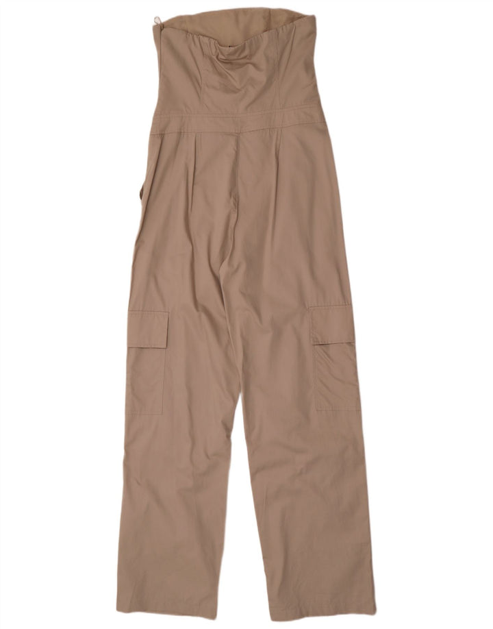 Zara Trägerloser Damen-Jumpsuit UK 12 Mittelgraue Baumwolle