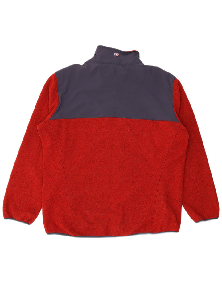 Berghaus Herren Fleecejacke UK 44 2XL Rot Colourblock Polyester