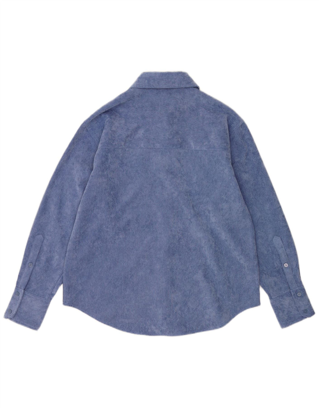Zara Damen Cordhemd UK 14 Mittelblaues Polyester
