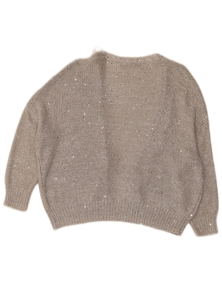 MARKS & SPENCER Offener Damen-Cardigan mit 3/4-Ärmeln, Gr. 14, Grau