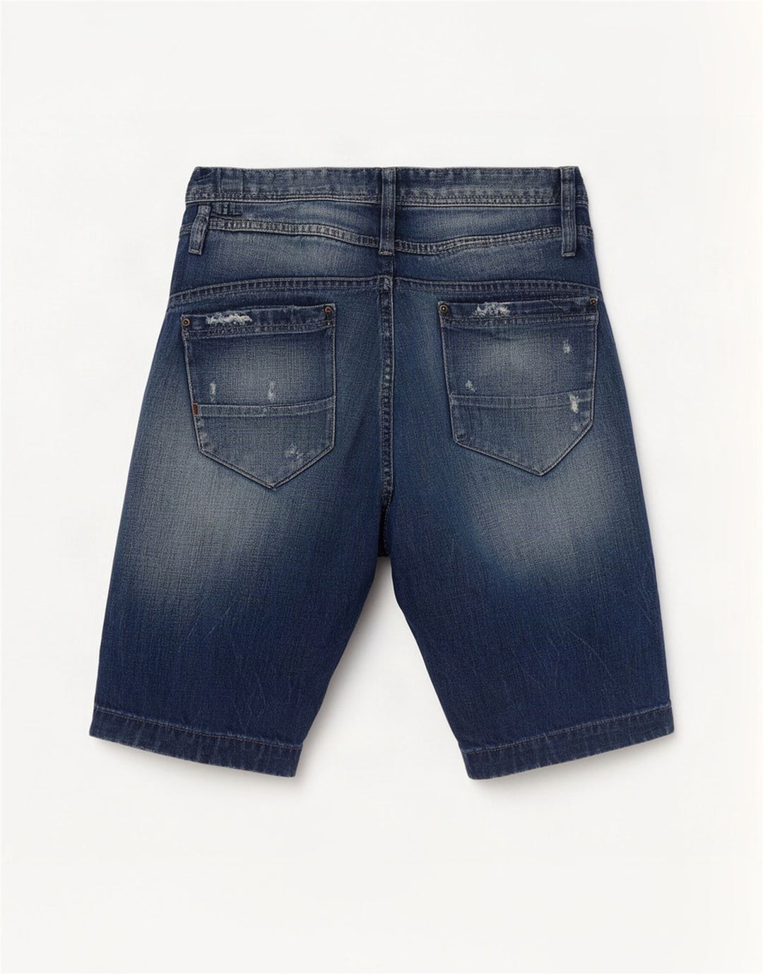 Jack & Jones Herren-Jeansshorts im Distressed-Look, Größe M, W32, Blau, Baumwolle