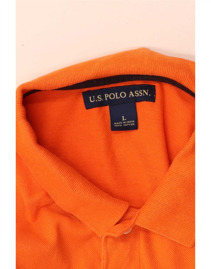 U.S. Polo Assn. Herrenhemd aus Baumwolle, groß, Orange
