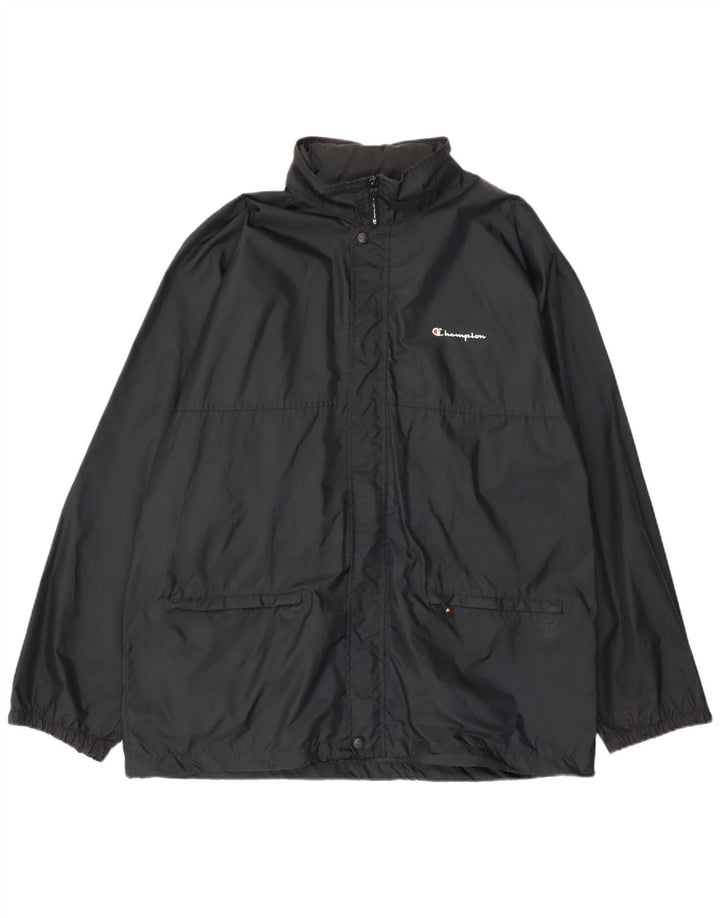 Champion Herren-Regenjacke mit Kapuze, UK 42, XL, Schwarz, Polyamid