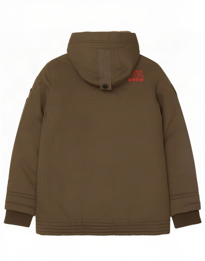 Superdry Damen-Parka mit Kapuze, UK 40, Größe L, braun, Polyester