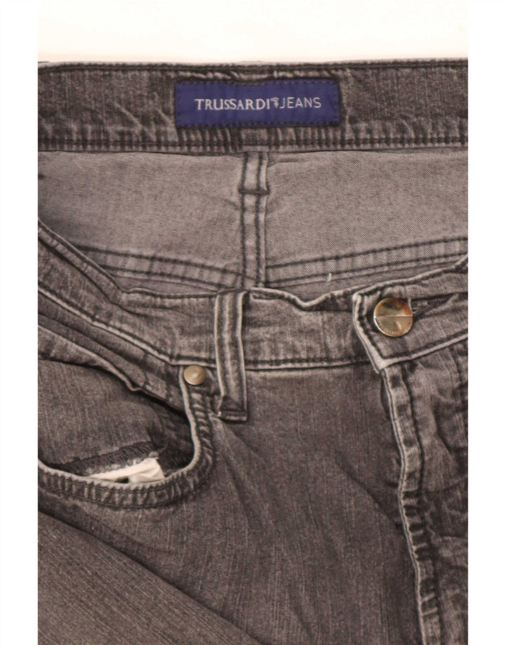 Trussardi Herren Slim Jeans W32 L30 Graue Baumwolle