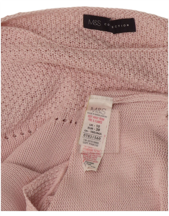 Marks & Spencer Damen-Pullover in Übergröße mit U-Boot-Ausschnitt, Gr. 10, Größe S, Rosa