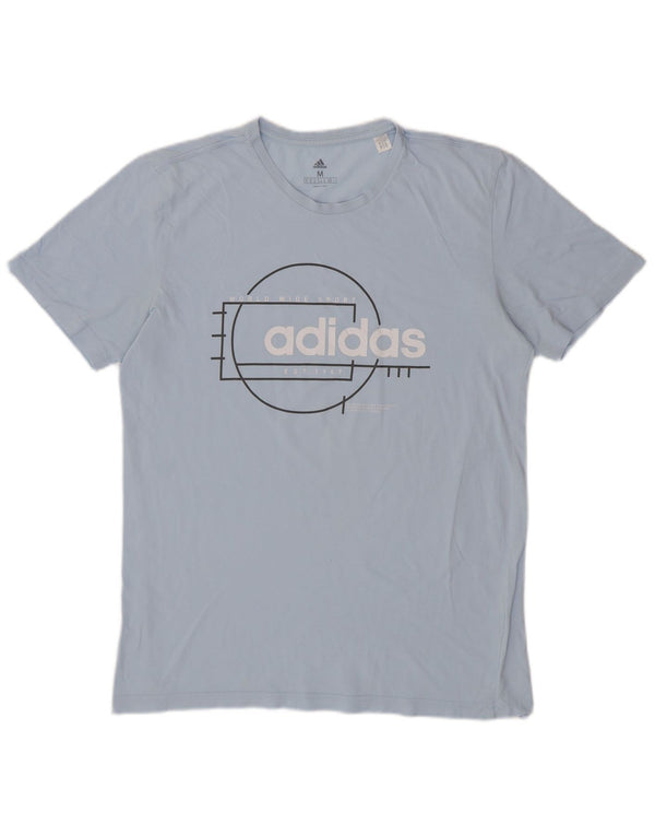 ADIDAS Herren Grafik-T-Shirt-Oberteil Mittelblau