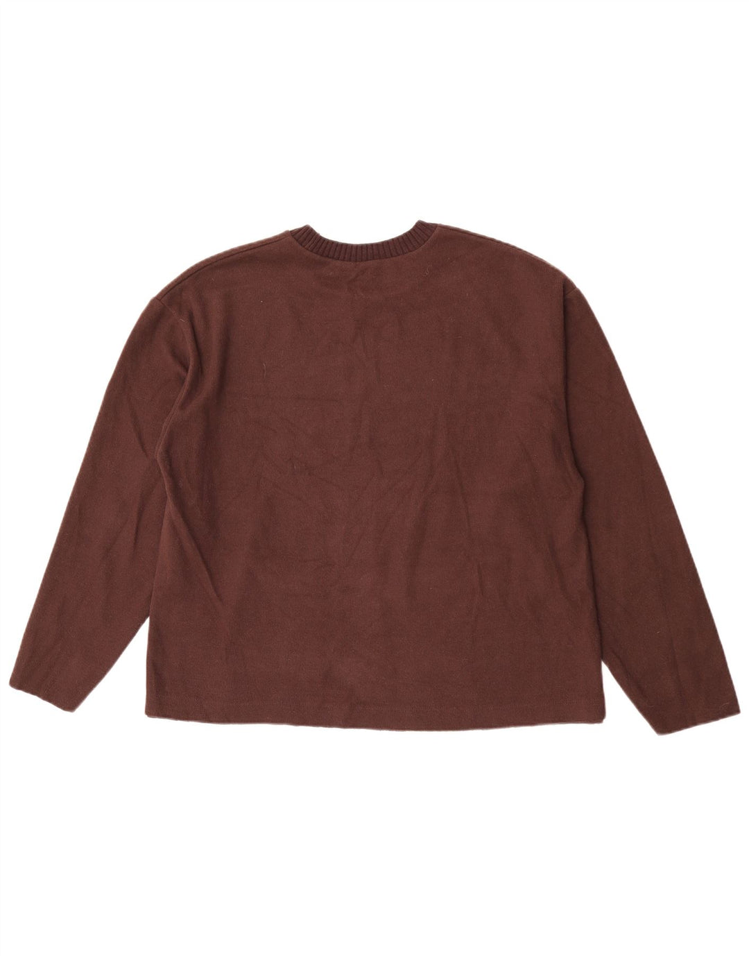 Zara Damen-Pullover mit U-Boot-Ausschnitt, UK 16, Größe L, braun, Polyester
