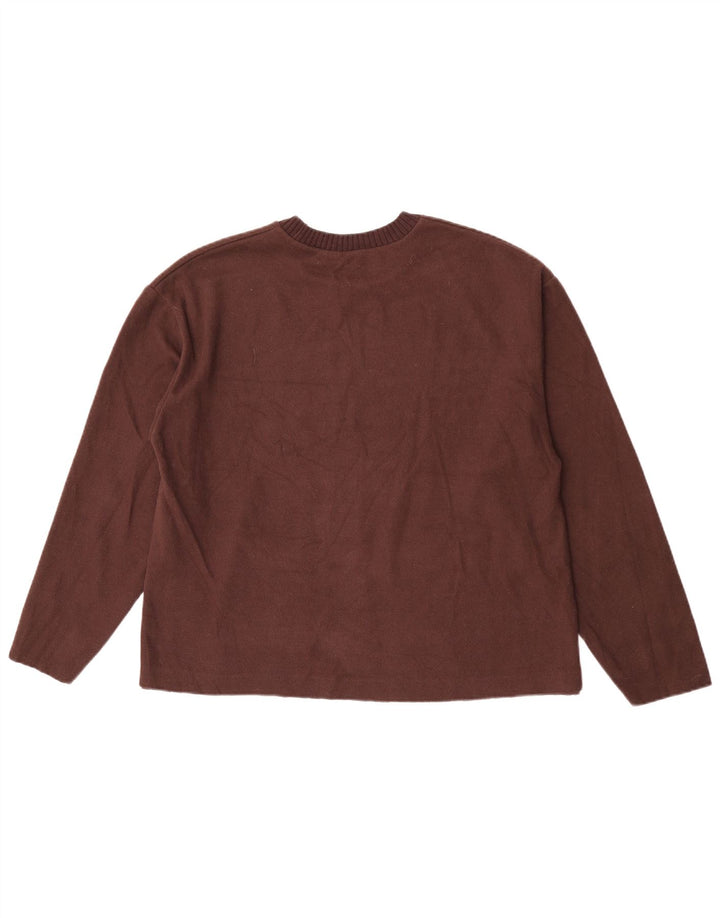 Zara Damen-Pullover mit U-Boot-Ausschnitt, UK 16, Größe L, braun, Polyester