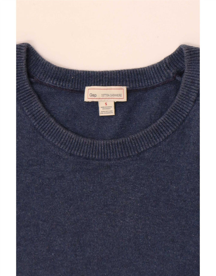 Gap Herren-Pullover mit Rundhalsausschnitt, Größe S, marineblaue Baumwolle