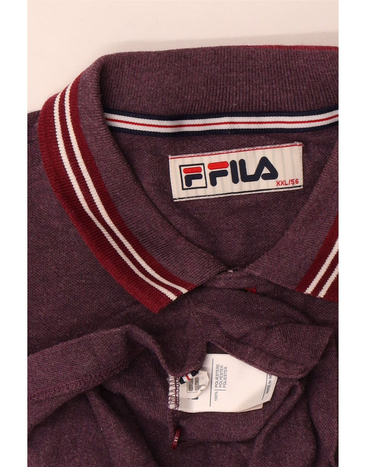 Fila Herren Poloshirt IT 56 2XL Burgund Polyester