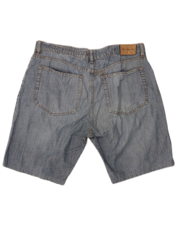 Calvin Klein Herren Denim Shorts W36 Große blaue Baumwolle