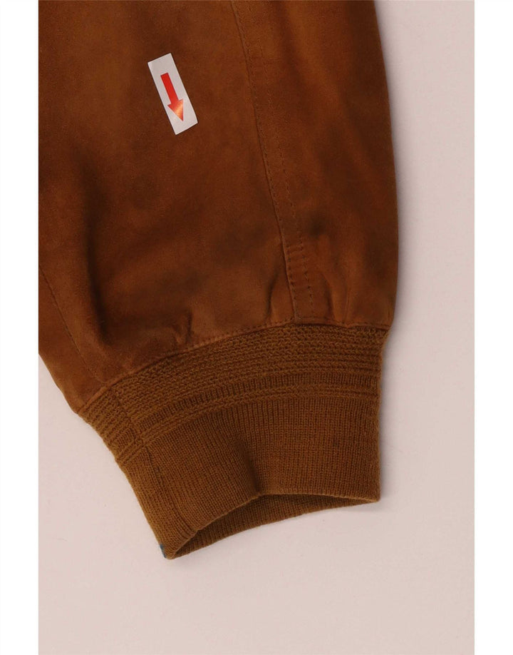 Vintage Herren Wildlederjacke IT 50 Large Braun