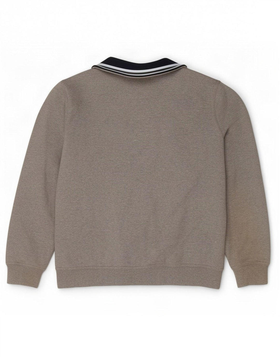 Crew Clothing Herren-Sweatshirt mit Reißverschluss am Hals, groß, aus grauer Baumwolle
