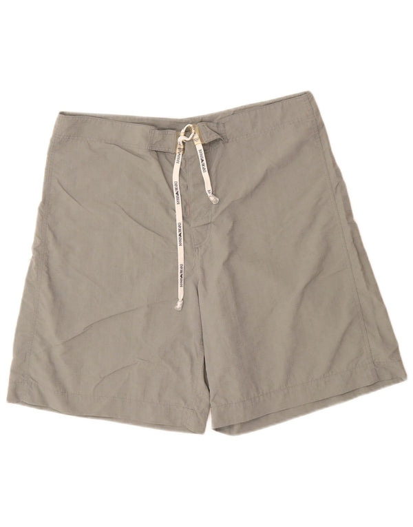 Emporio Armani Herren Badeshorts IT 50 Large Grau Polyester
