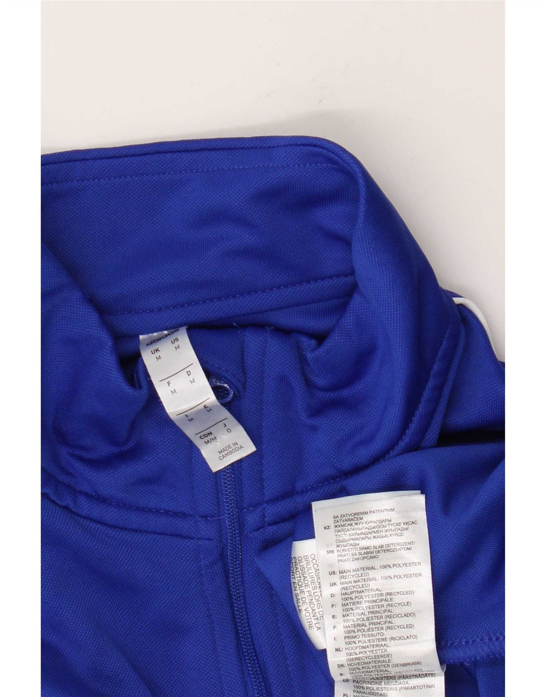 Adidas Herren Aeroready Zip Neck Pullover Trainingsanzug Top Mittelblaues Polyester