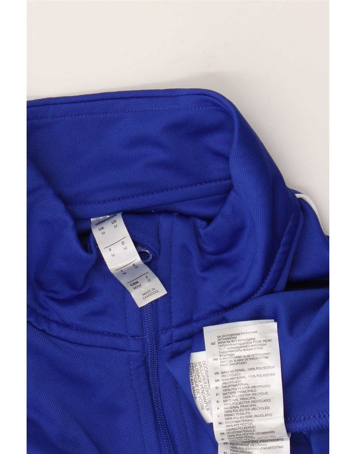 Adidas Herren Aeroready Zip Neck Pullover Trainingsanzug Top Mittelblaues Polyester