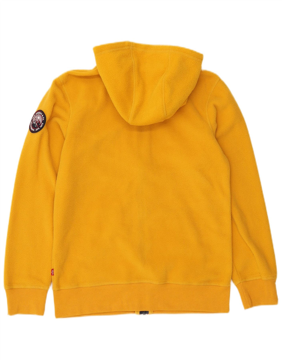 LEVI'S Girls Hooded Fleece Jacket 15-16 Years Yellow Polyester