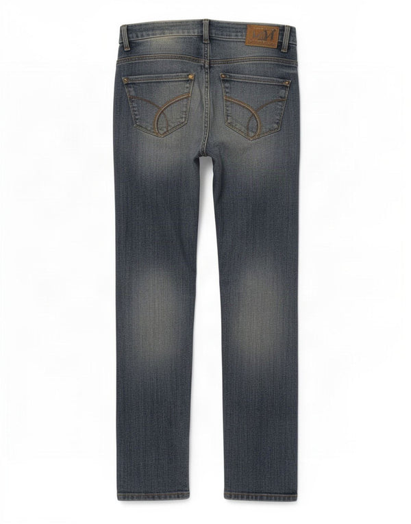 Calvin Klein Damen Distressed Skinny Jeans W26 L34 Blaue Baumwolle