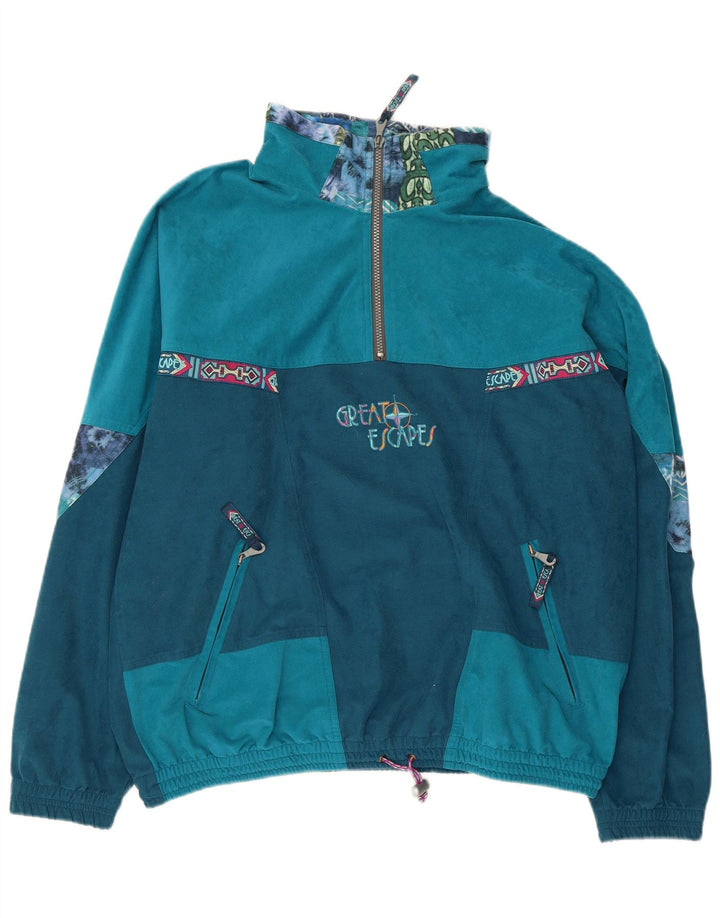 GREAT ESCAPES Herren-Pullover-Trainingsanzug, Oberteil, Jacke, XL, Blau, Farbblock