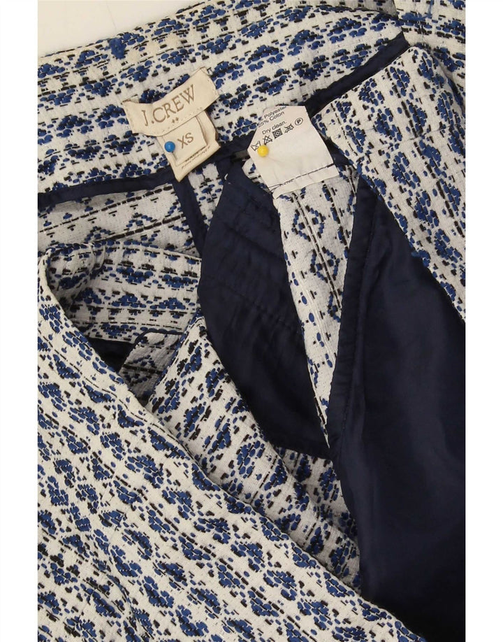 J. Crew Damen-Blazerjacke mit durchgehendem Reißverschluss, UK 6 XS, graues geometrisches Polyester