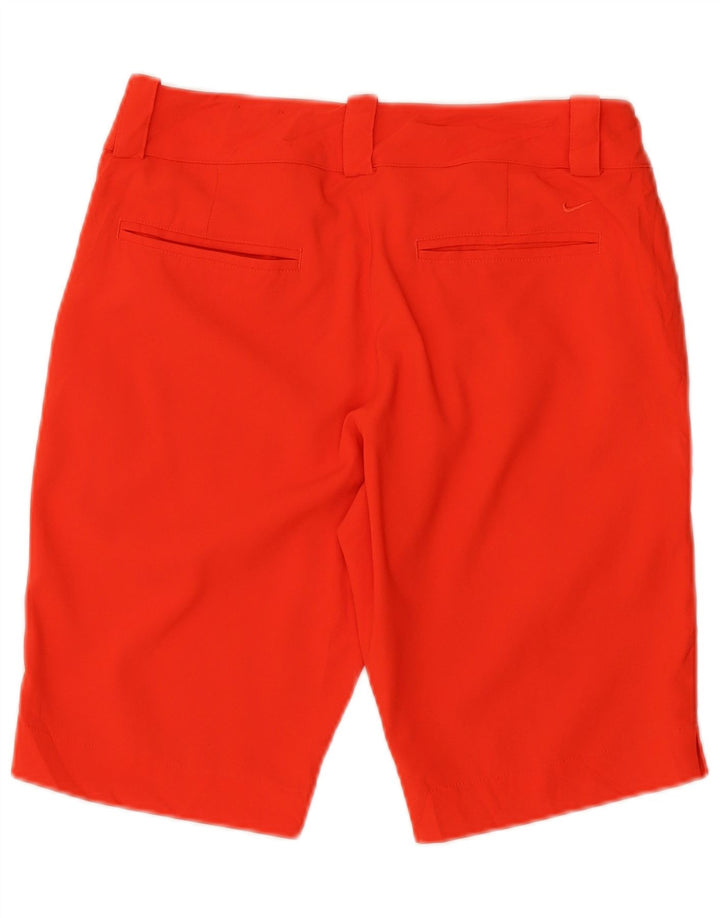 Nike Damen Dri Fit Chino Shorts UK 8 Small W27 Rot Polyester