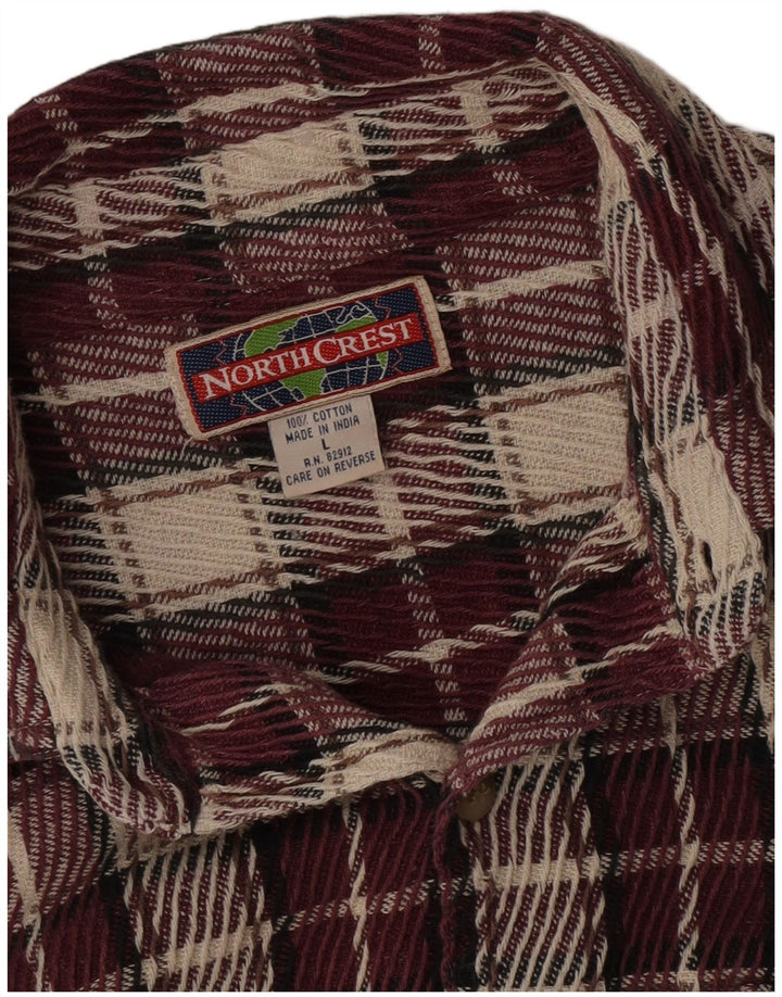 North Crest Herren-Flanellhemd, groß, kastanienbraun, kariert, Baumwolle