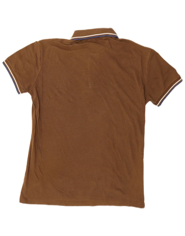Fred Perry Mens Light and Stretch Polo Shirt Medium Brown Cotton