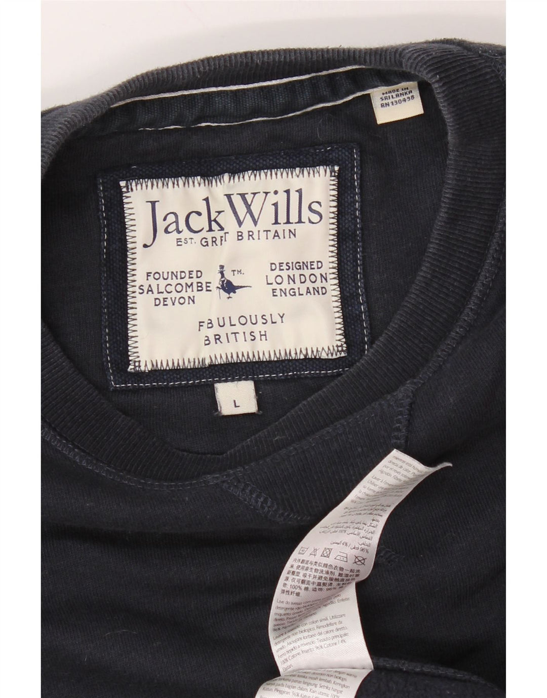 JACK WILLS Herren-Sweatshirt, Pullover, groß, marineblau, Baumwolle
