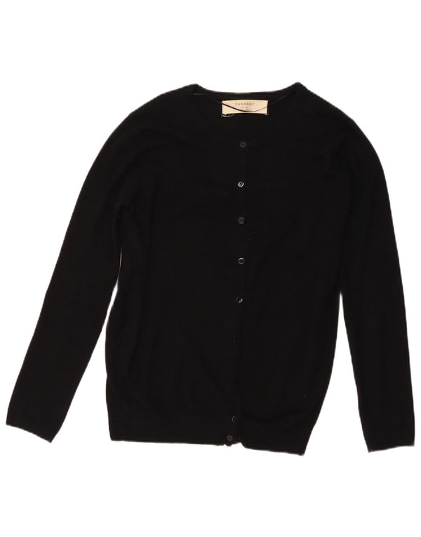 Zara Damen Strickjacke UK 12 Medium Schwarz