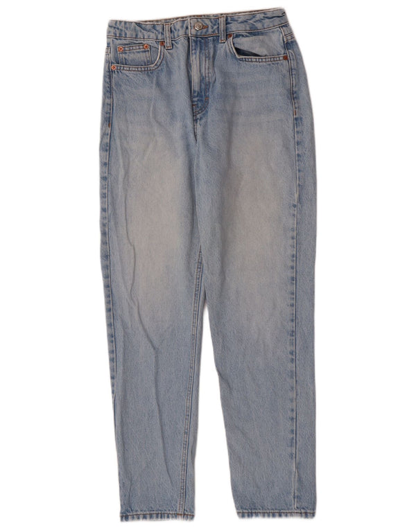 Topshop Damen Mom High Rise Tapered Jeans W28 L28 Blaue Baumwolle