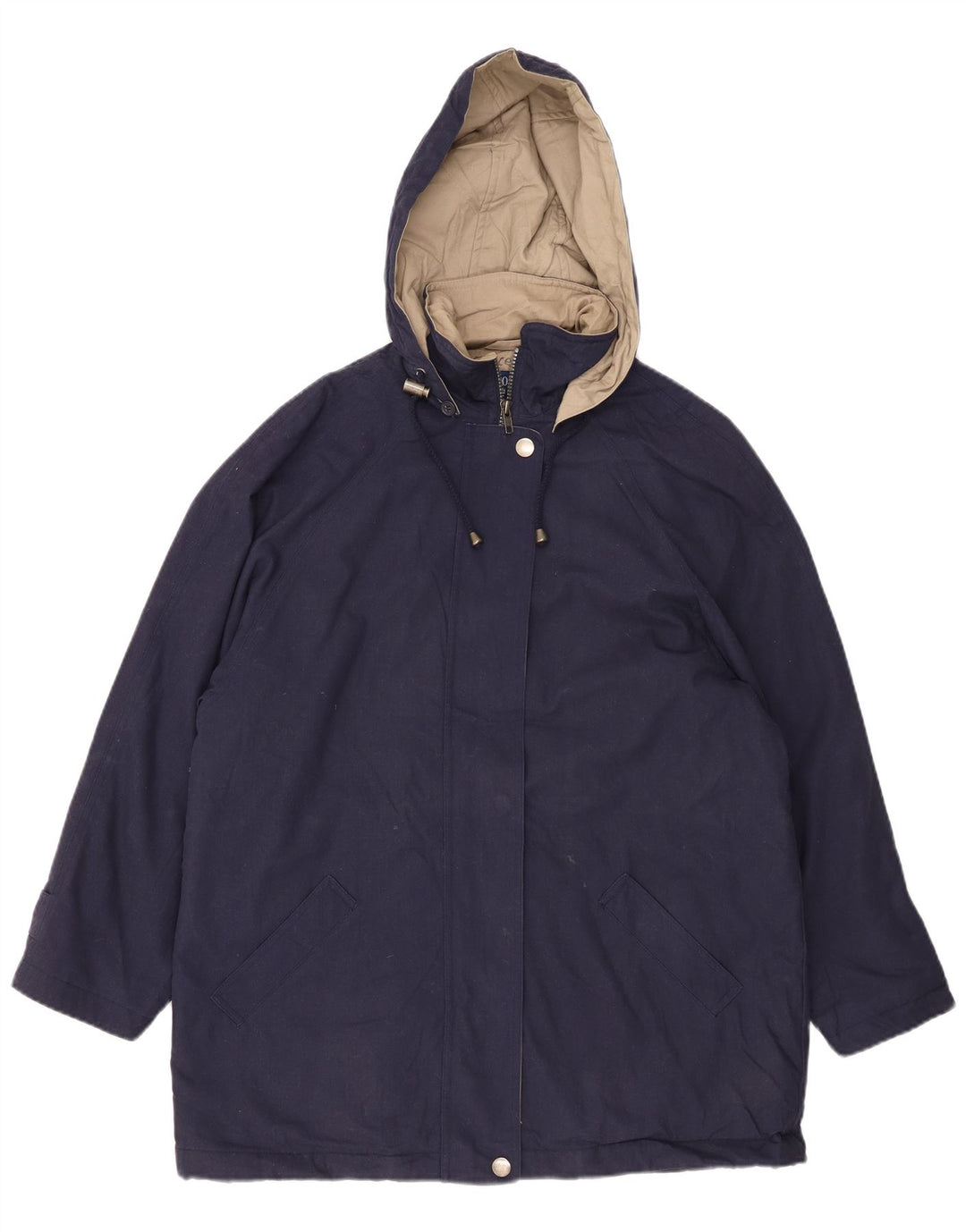 LONDON FOG Damen Windjacke mit Kapuze, UK 16, Größe L, Marineblau