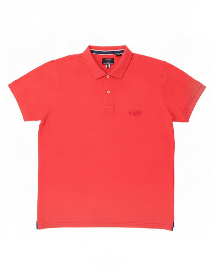 Superdry Herren-Poloshirt XL aus roter Baumwolle