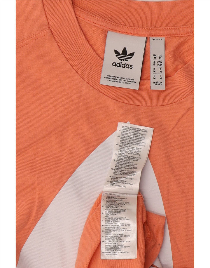 Adidas Herren Grafik T-Shirt Top Mittelorange Baumwolle
