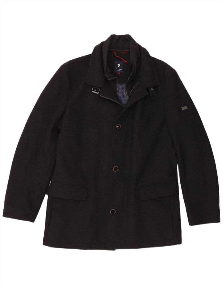 Pierre Cardin Herren-Windbreaker-Mantel IT 50, große marineblaue Wolle