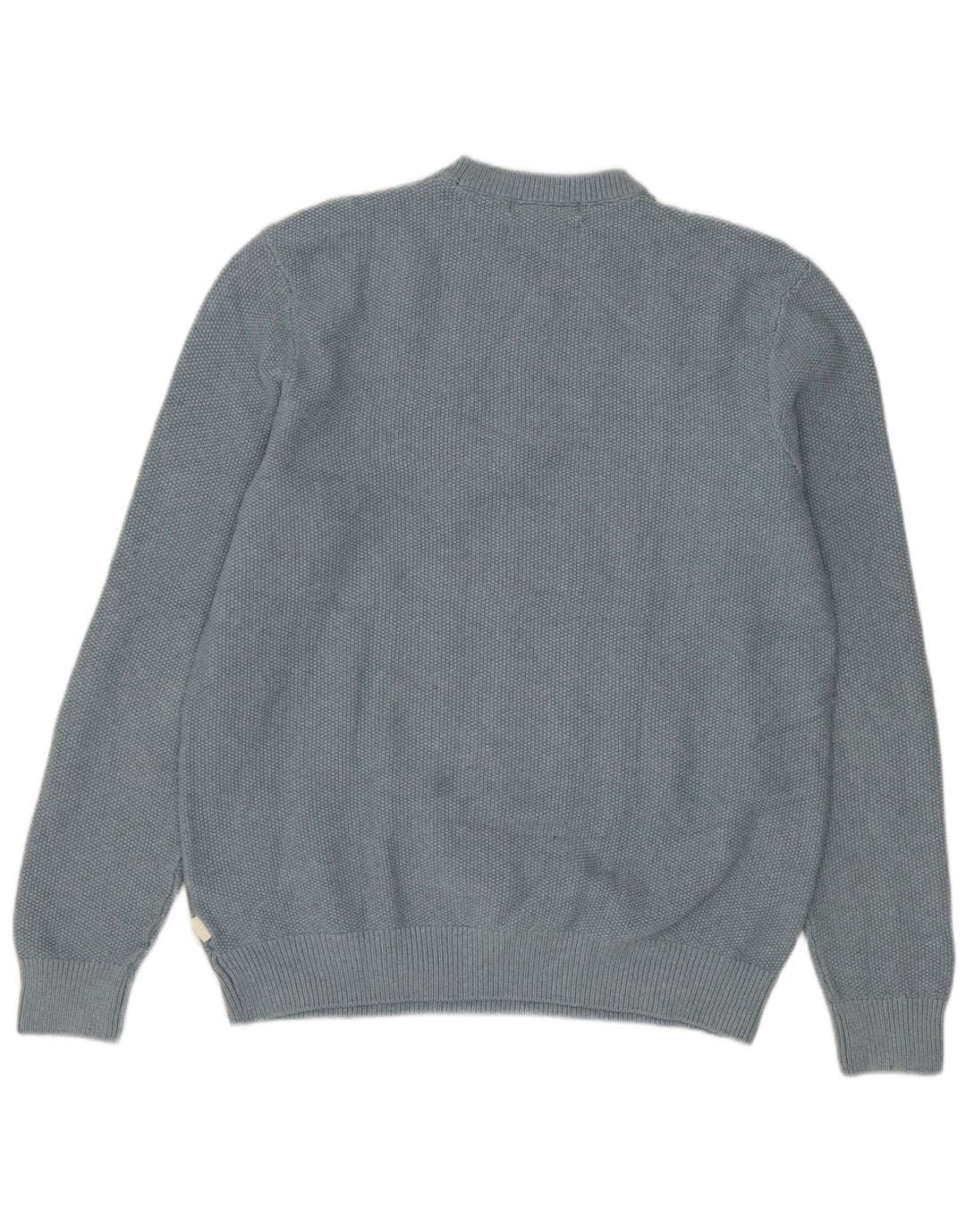 Marks & Spencer Herren-Pullover mit Rundhalsausschnitt, Mittelblau, Polyester