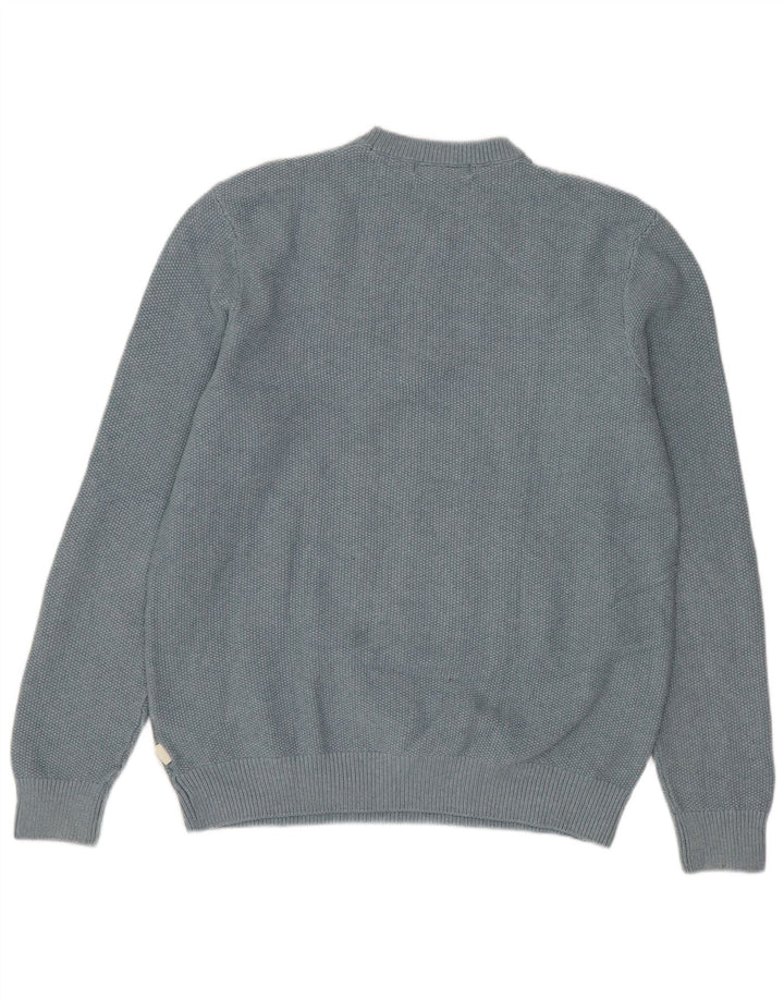 Marks & Spencer Herren-Pullover mit Rundhalsausschnitt, Mittelblau, Polyester