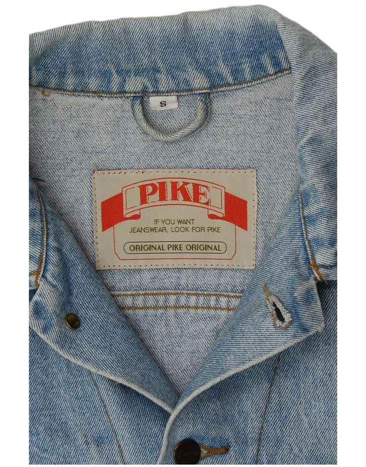 VINTAGE Mens Denim Jacket UK 36 Small Blue Cotton