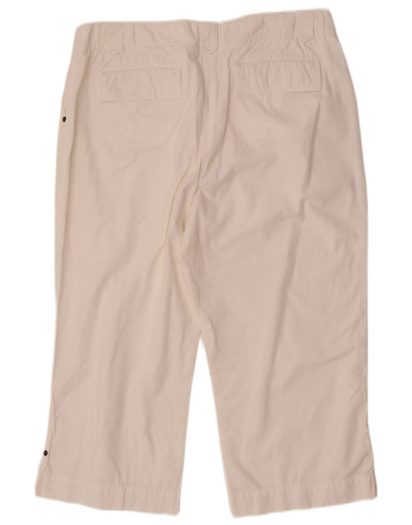 Marks & Spencer Damen-Caprihose mit hoher Taille, UK 18, XL, W34, L22, Weiß