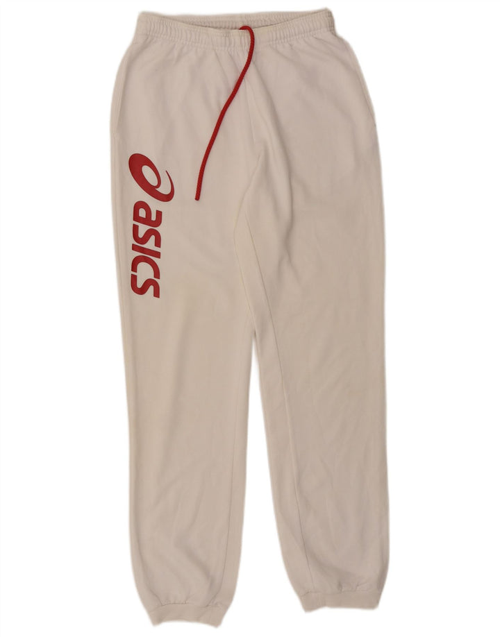 Asics Damen-Trainingsanzughose mit Grafik, Größe S, Größe S, Weiß, Polyester