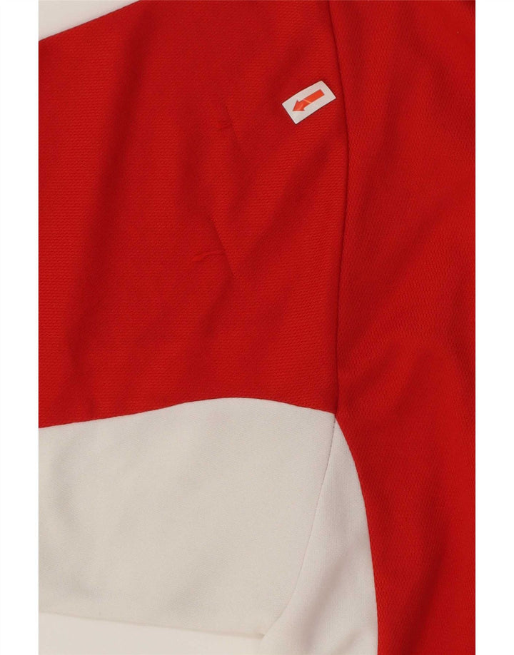 Lotto Herren-Poloshirt mit Grafik, XL, rotes Farbblock-Polyester