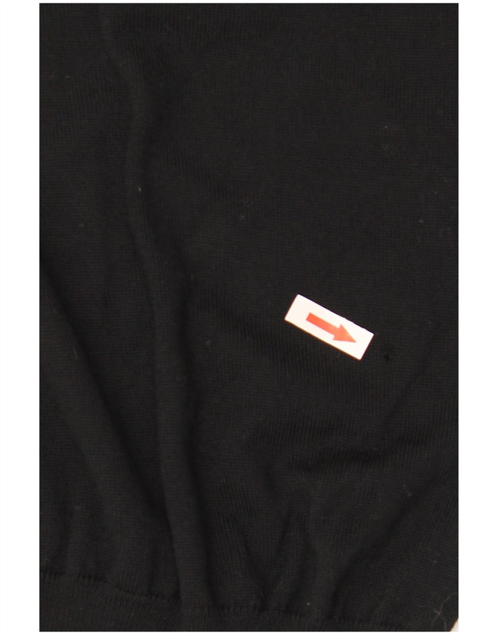 Hugo Boss Herren-Pullover mit Rollkragen, 2XL, schwarze Wolle