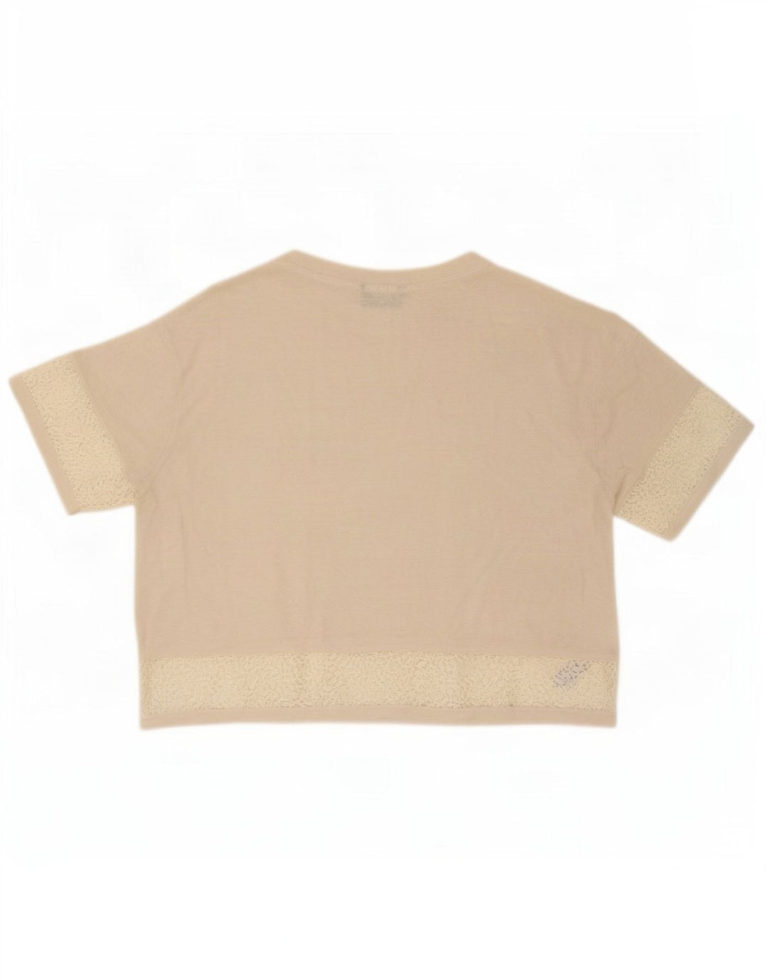 Marks & Spencer Damen Übergroßes T-Shirt-Oberteil UK 16 Large Beige Leinen