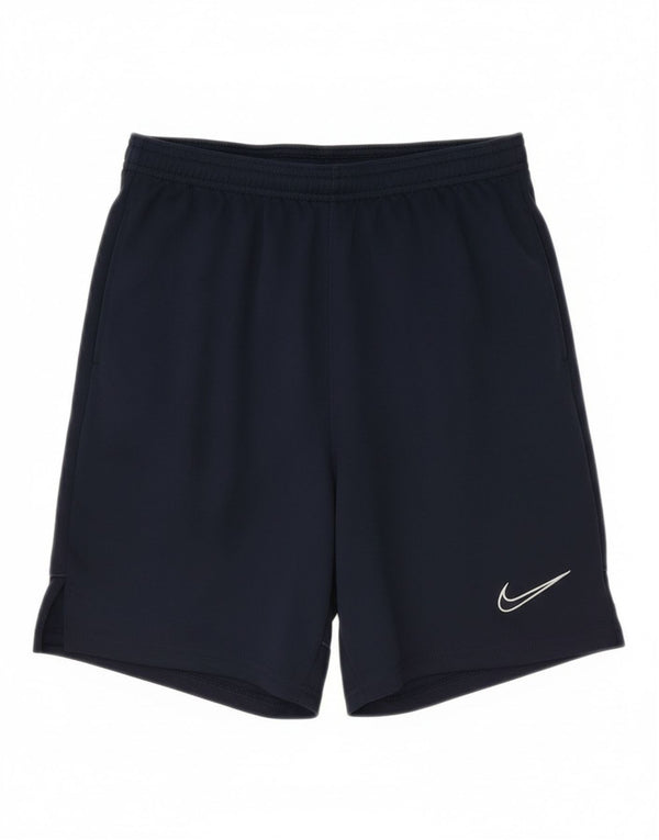 Nike Dri Fit Sportshorts für Jungen, 12–13 Jahre, groß, marineblaues Polyester