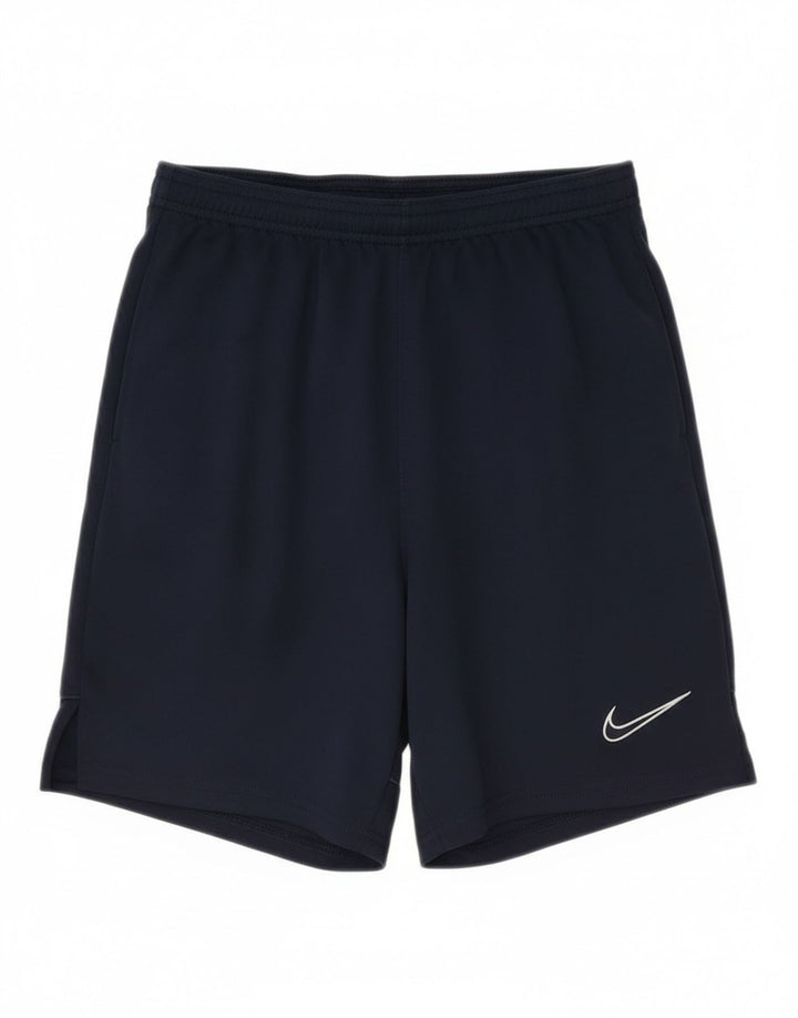 Nike Dri Fit Sportshorts für Jungen, 12–13 Jahre, groß, marineblaues Polyester