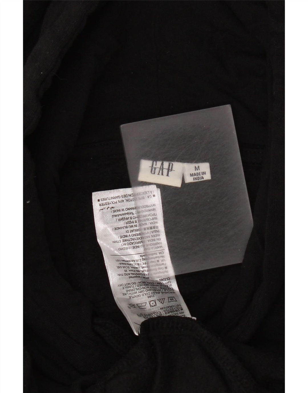 Gap Womens Graphic Hoodie Pullover UK 14 Mittelschwarze Baumwolle