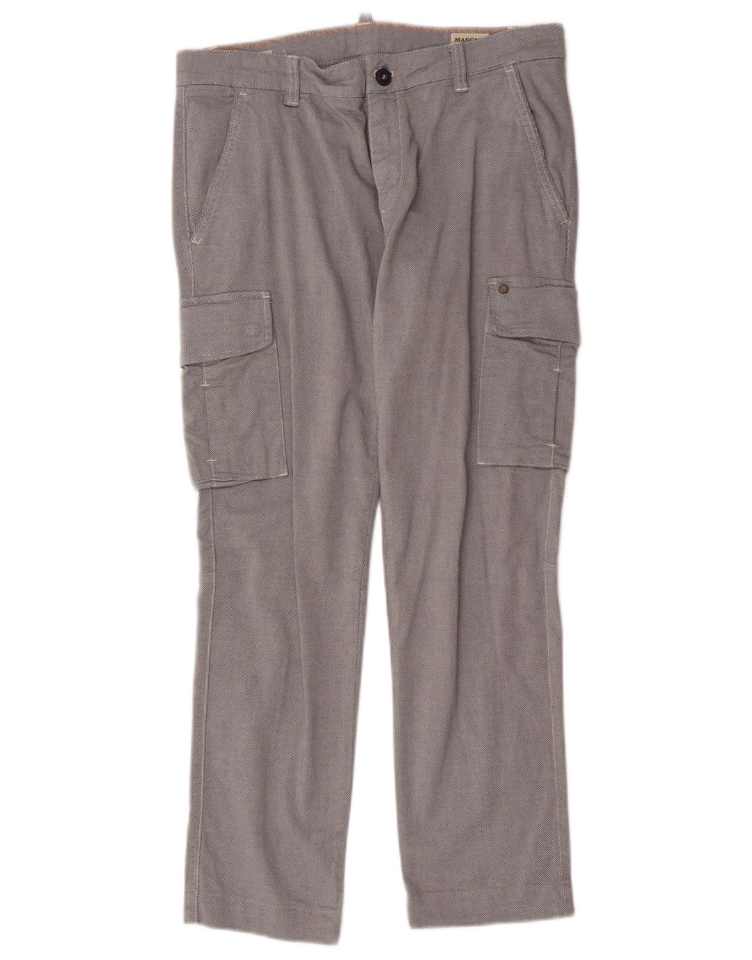 Mason's gerade Herren-Cargohose IT 48 Medium W34 L28 Blaue Baumwolle